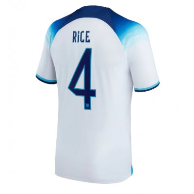 Moški Nogometni dresi Anglija Declan Rice #4 Domači SP 2022 Kratek Rokav